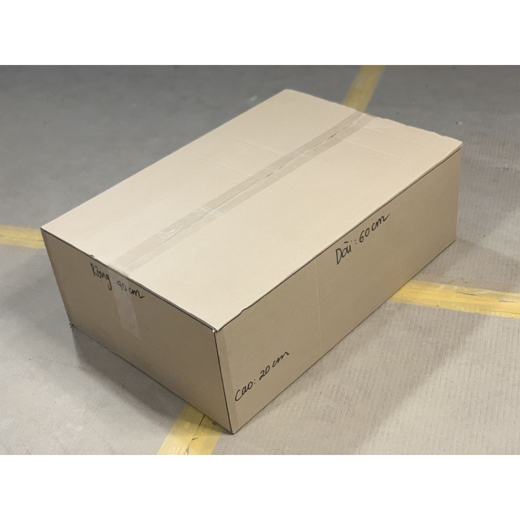 Thùng giấy chuyển nhà 60x40x20 HUPUNACARTON hộp carton gói hàng, đựng quần áo, để đồ trang điểm tiện lợi