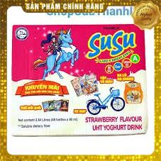 Thùng 48 Hộp ( 8 lốc) sữa chua uống SuSu đủ vị chai 80ml