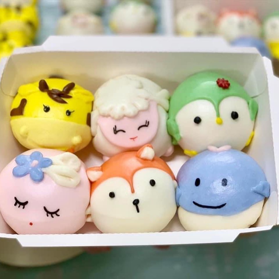 Bánh bao hình thú cute