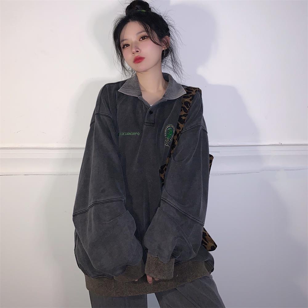 Áo Thun polo Tay Dài Có 2 Màu Thời Trang Cổ Điển Cho Nữ