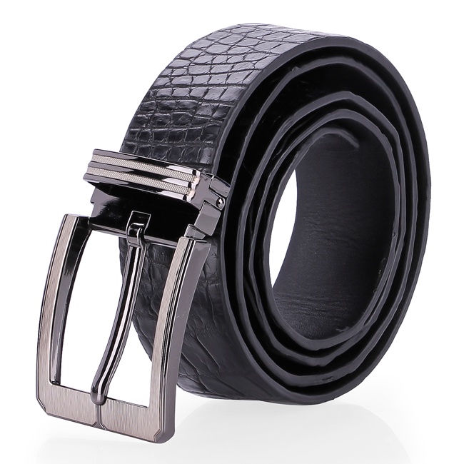 Dây nịt nam da cá sấu màu đen HP94252-4276-4288-4709-4715-4721