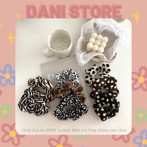 Cột tóc scrunchies màu sắc basic | DANI STORE