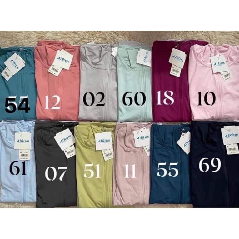 Áo chống nắng Uniqlo AIRism ( dòng làm mát) hàng chĩnh hãng có bill có nón và không nón 2022