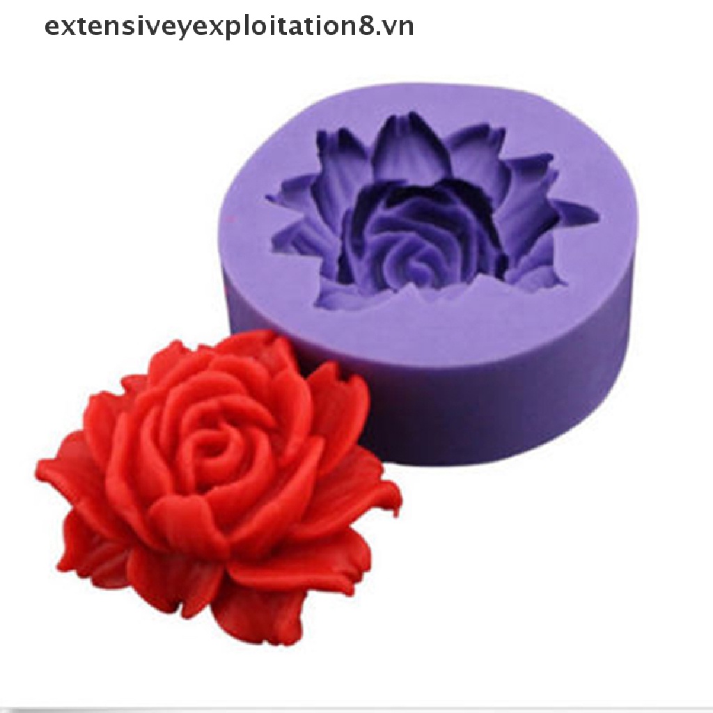 Khuôn Silicone Tạo Hình Hoa Hồng 3D Trang Trí Bánh DIY