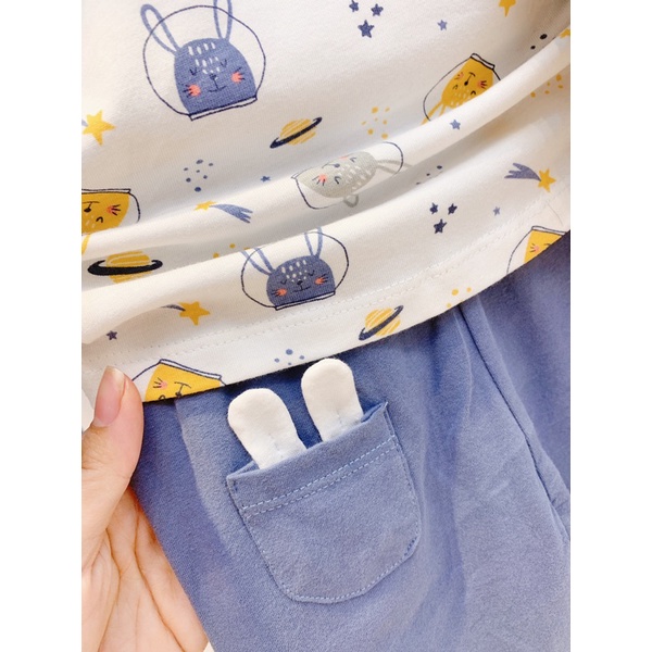 Abbieoh - Bộ dài tay thu đông co dãn thời trang cho bé trai gái ( bé 0-3 tuổi)