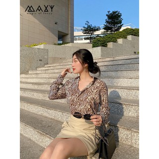Áo sơ mi hoạ tiết amber basic shirt Maxy Workshop