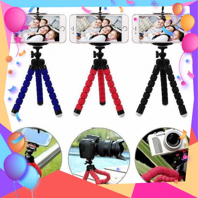 Tripod Bạch Tuộc 3 Chân Để Điện Thoại Để Bàn, Cầm Tay, Tặng Kèm Kẹp Điện Thoại