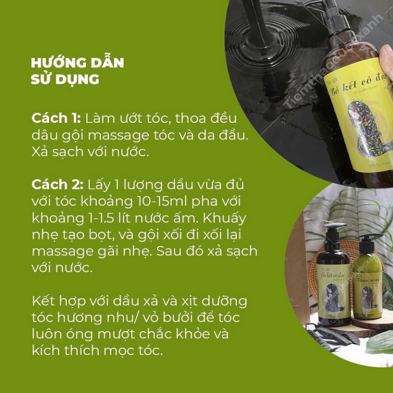 Dầu Gội Bồ Kết  Hàng Chính Hãng  Giảm Gàu, Nấm, Ngứa, Rụng Tóc - 100% Từ Thiên Nhiên - Handmade 500ml