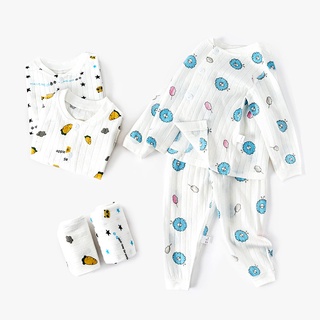 Bộ Đồ Ngủ Cotton Dài Tay Thời Trang Thu Đông Cho Bé 1 Tuổi