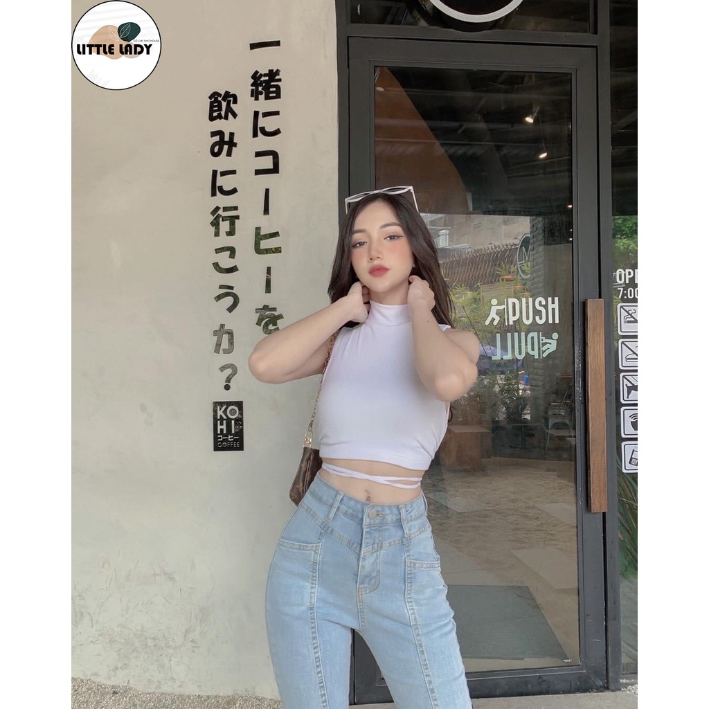 Áo Hở Lưng Cột Dây Sau Lưng Cổ Cao Sát Nách Chất Thun Borib 2 Chiều Freesize "HỞ LƯNG CỔ CAO CỘT DÂY" | BigBuy360 - bigbuy360.vn