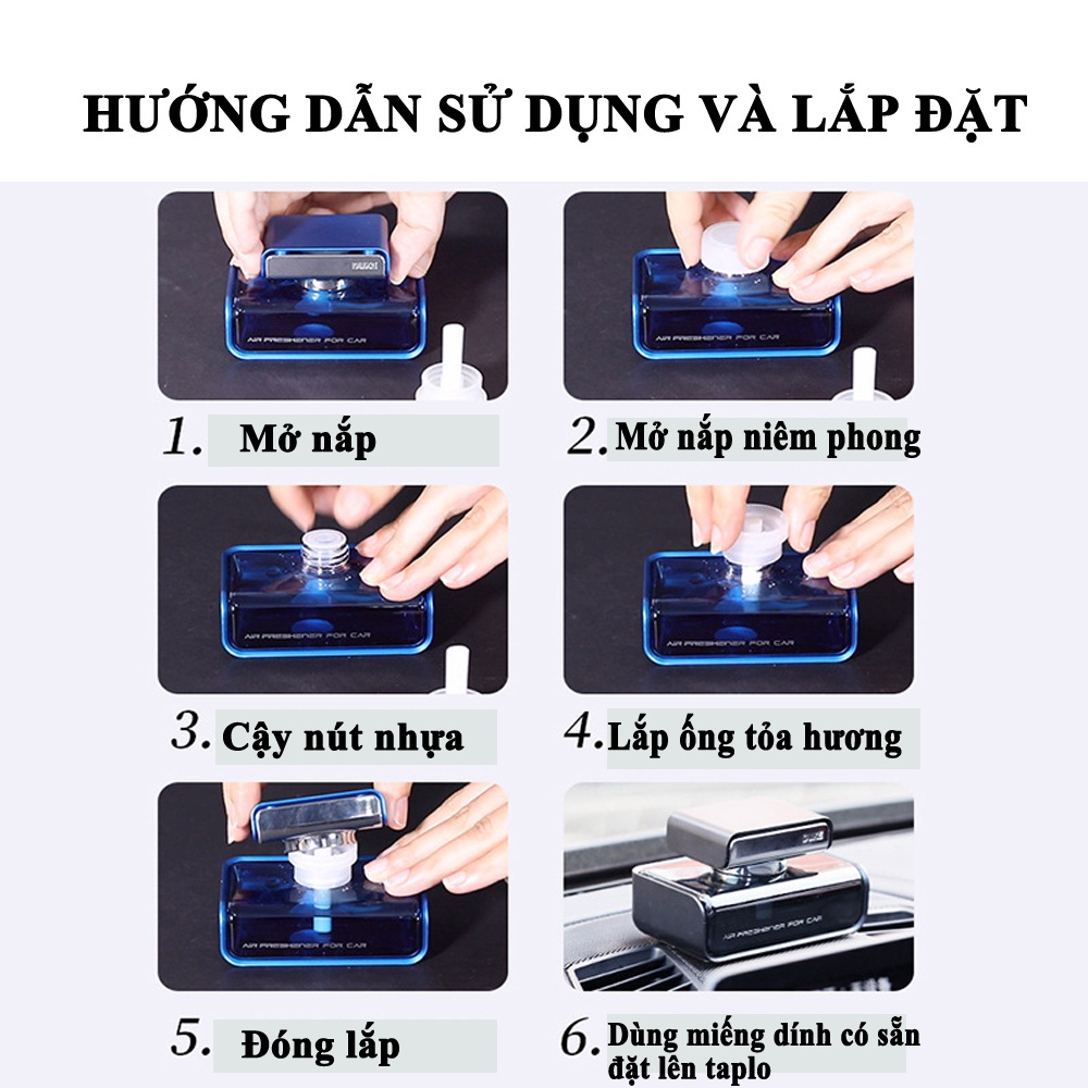 Nước hoa ô tô DUKE, tinh dầu xe hơi cao cấp đặt taplo ô tô khử mùi chống say xe chiết xuất tự nhiên