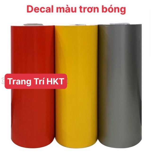 Decal Màu Trơn Bóng Dán Xe, Dán Kính , đề can sẵn keo trong Đủ màu