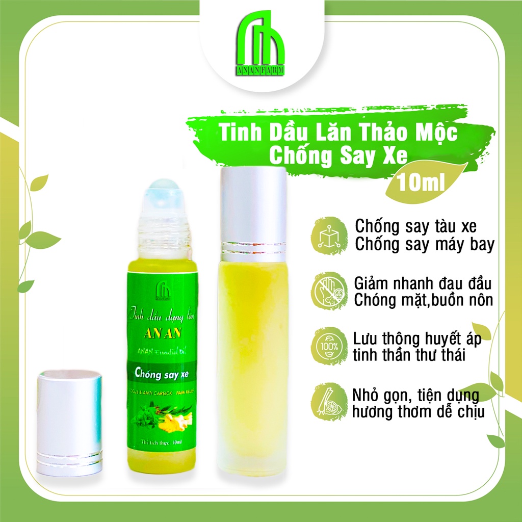 Tinh dầu lăn chống say xe, đuổi muỗi dạng chai lăn bi An An 10ml | BigBuy360 - bigbuy360.vn