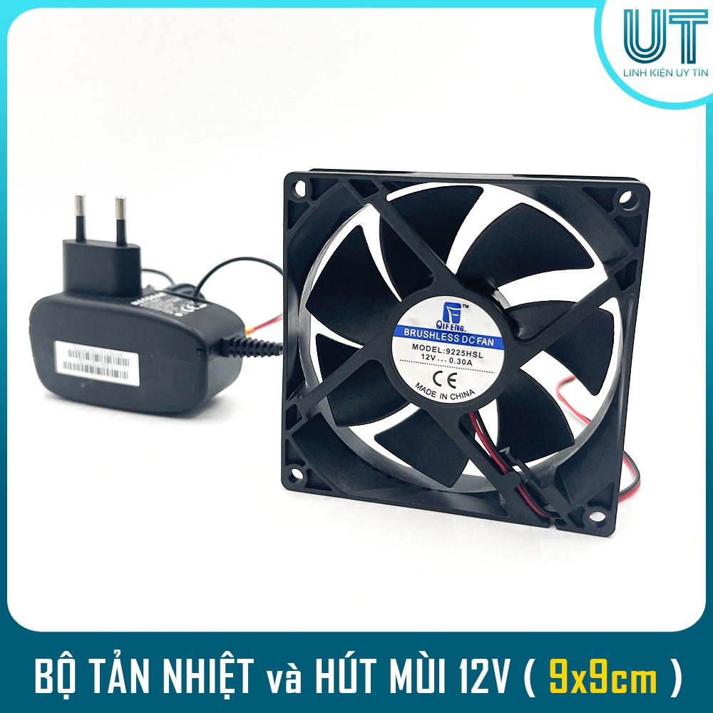 Combo bộ quạt tản nhiệt và hút mùi 1 quạt 12V 3000RPM - Tản nhiệt cho máy tính, hút mùi hút khói