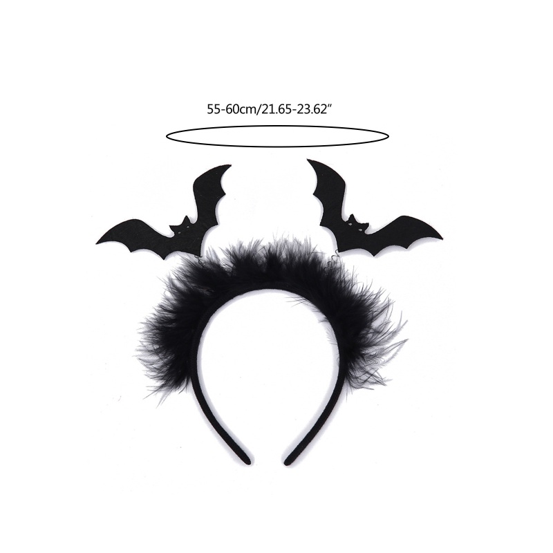 Băng Đô Cài Tóc Hình Dơi Màu Đen Hóa Trang Halloween