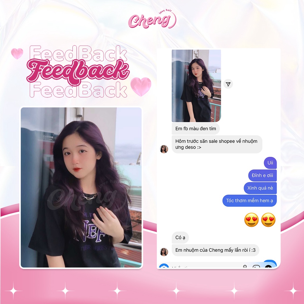 Thuốc Nhuộm Tóc Màu TÍM ĐEN Không Tẩy | Chenglovehair, Chenglovehairs