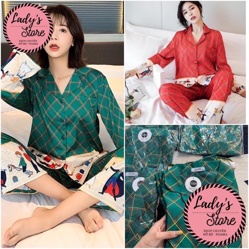 Bộ Đồ Lụa Pijama💖 Bộ Mặc Nhà Bộ Lụa Quần Suông☘️ [Mát Lịm] [Kèm Video] | BigBuy360 - bigbuy360.vn