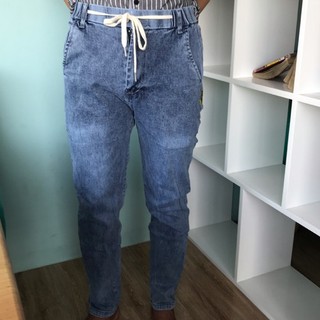 Quần Jean Cao cấp Quần jean nam Quảng Châu lưng thun co giãn phong cách