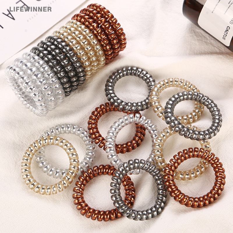 Dây Cột Tóc Lò Xo Co Giãn Nhiều Màu Thời Trang Cho Nữ