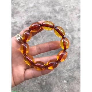 VÒNG TAY HỔ PHÁCH VÀNG HẠT BẦU 14LI