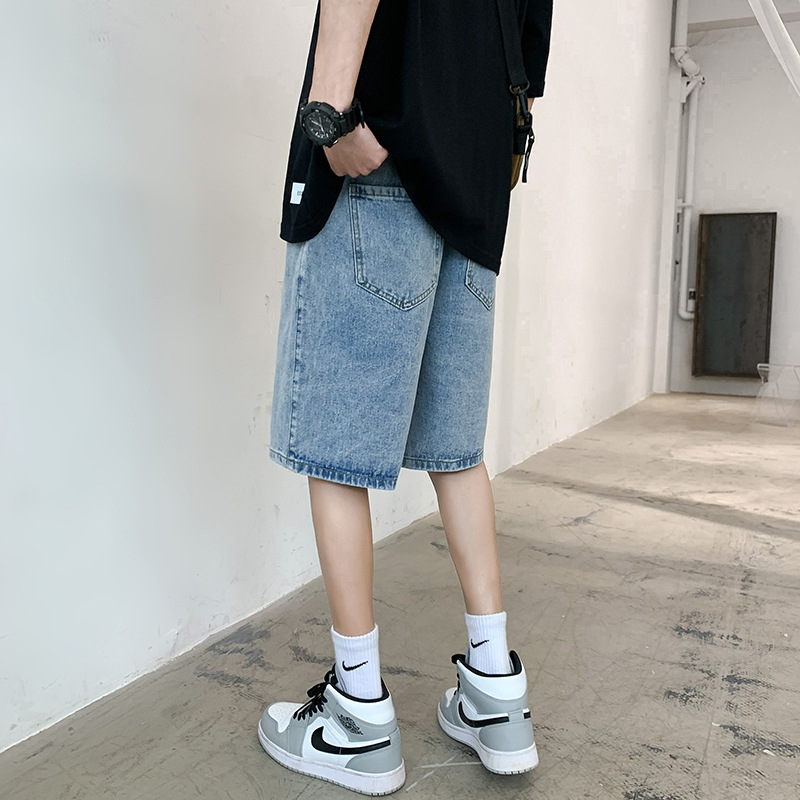 DUNEA Quần Short Jeans Lưng Thun Thời Trang Cho Nam