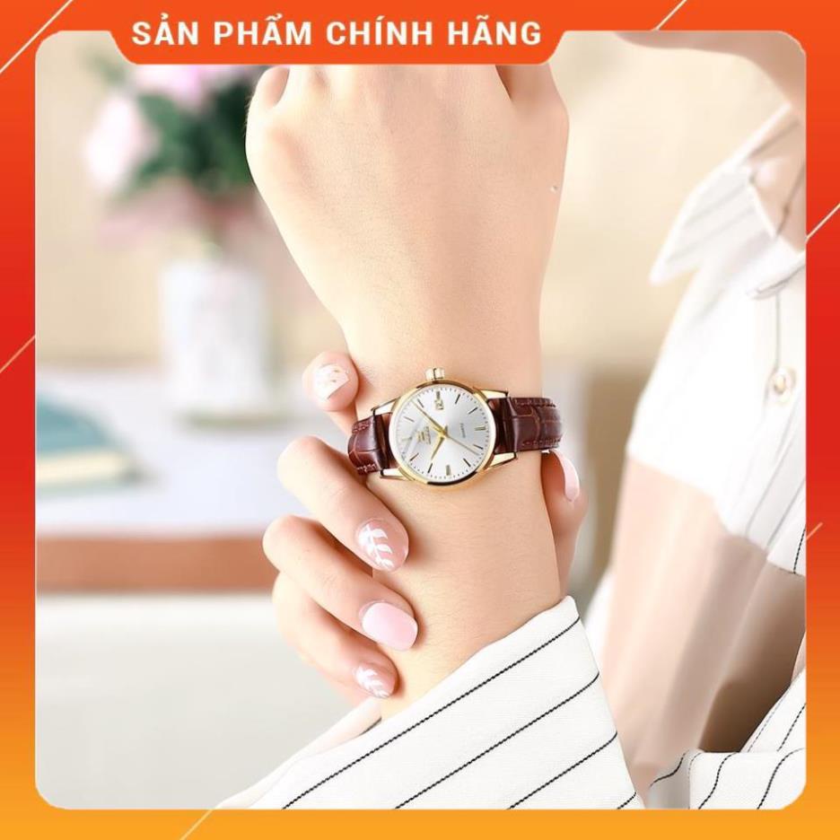 Đồng hồ nữ thương hiệu olevs,chống vô nước,chống xước,dạ quang ban đêm,dây da cao cấp thời trang
