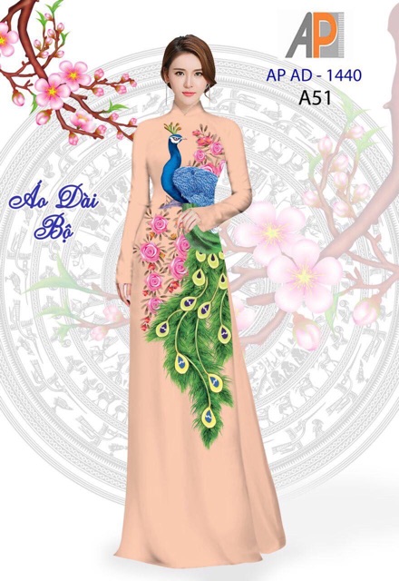 Vải áo dài con công