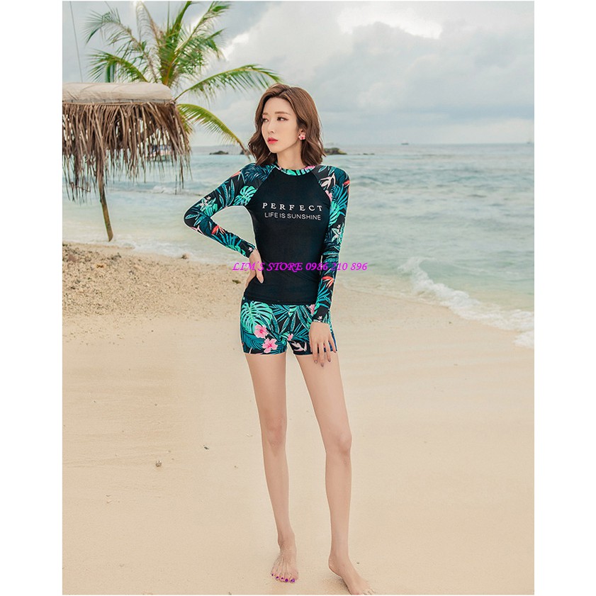 Đồ bơi nữ dài tay 3 mảnh