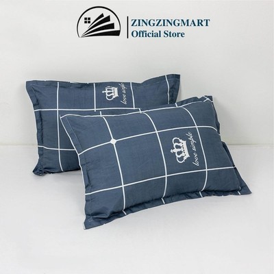 Vỏ Gối Nằm Poly Cotton Chất Dày Dặn - Có khóa kéo (Được chọn mẫu)