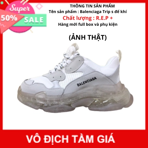 Sneaker Balenciaga Giày thể thao nam nữ sneaker Balen Trip s màu trắng