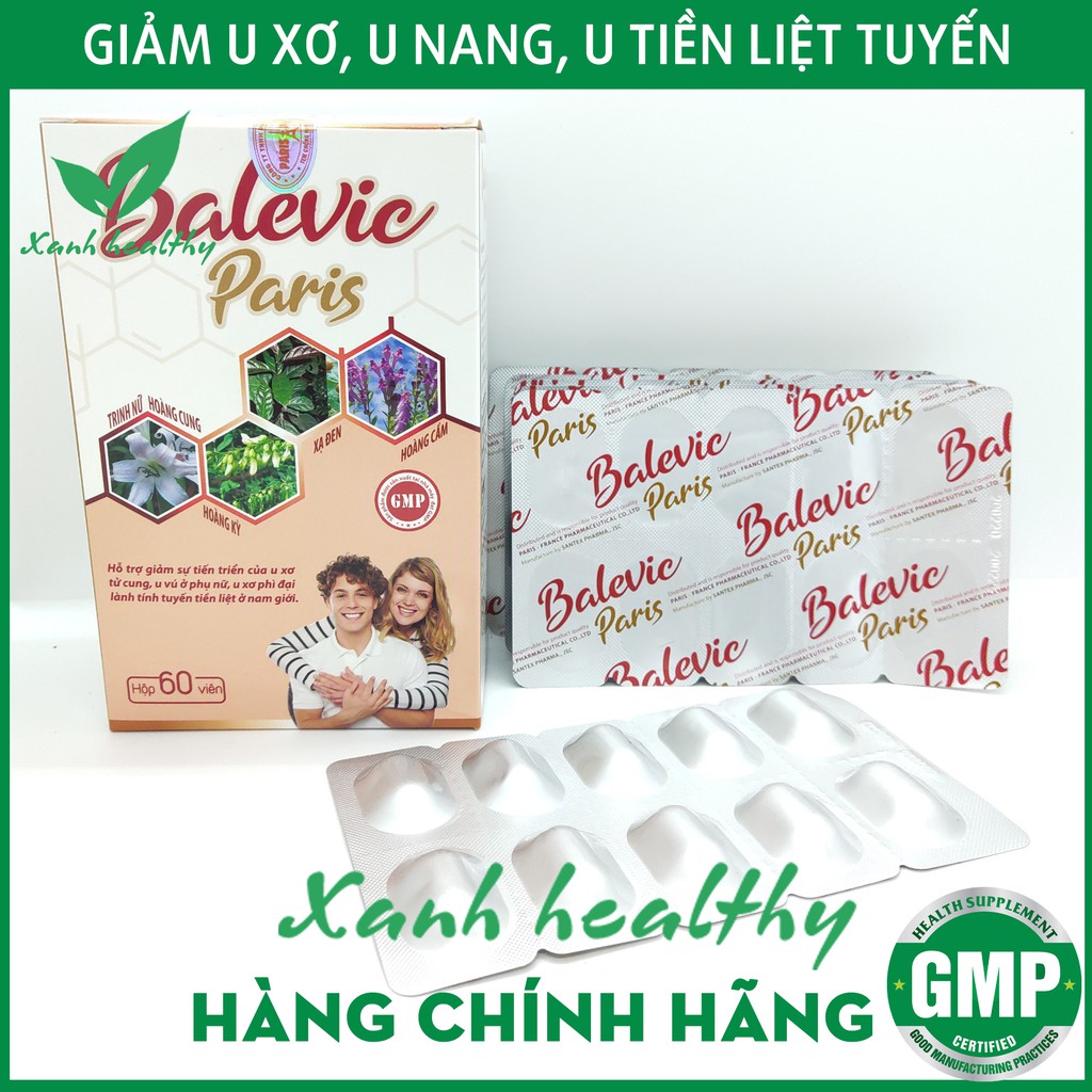 BaleVic Paris - Giúp giảm sự tiến tiển của U xơ tử cung, U vú thành phần thảo dược Hàng chính hãng