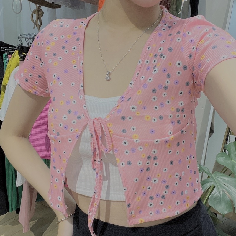 SET ÁO HOA NHÍ KÈM ÁO HAI DÂY