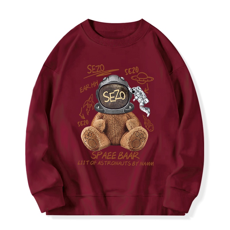Áo sweater SELVZE chất liệu cotton cổ tròn phong cách Mỹ thời trang cao cấp cho nữ