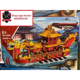 Xếp Hình XingBao XB 25002 Smoth Sailing Thuyền Rồng của Hoàng đế Trung Hoa - 3325 chi tiết