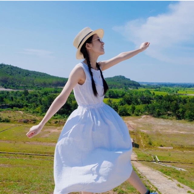 Đầm trắng dài -DAM009