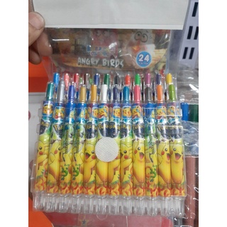 Bút sáp vặn 24 màu Rolling Crayon có nút vặn
