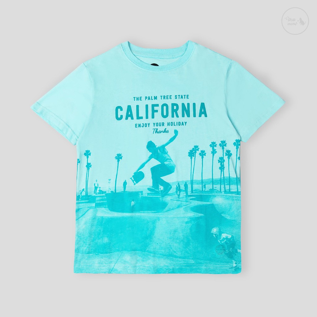 [MÃ MISSME10K GIẢM 10K ĐƠN 50K] Áo Cộc Tay Bé Trai Bigfox, Áo Phông In Trượt Ván California 2-15, Chất Cotton