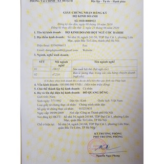 Ngũ cốc lợi sữa Cao Cấp Babibi Gold