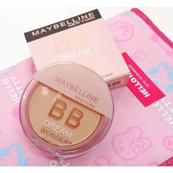 Phấn phủ kìm dầu 2 tầng dạng nén Maybelline Dream Wonder powder có bông phấn