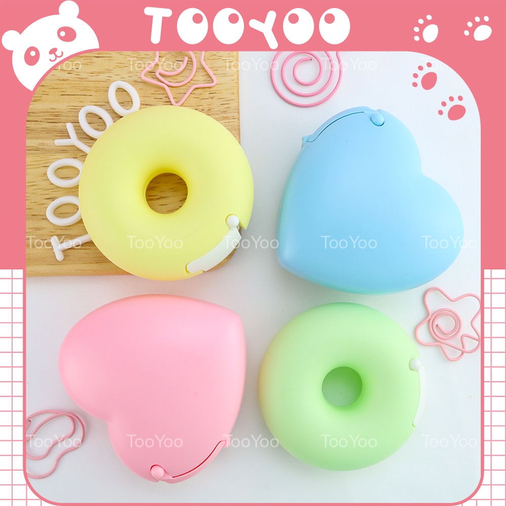 Dụng cụ cắt băng keo tặng cuộn băng keo trắng nhỏ xinh dễ thương cute TooYoo TY0052