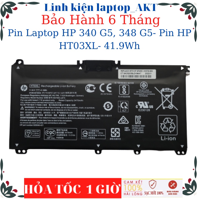 Pin Laptop HP 240 G8 340 G5 348 G5- Pin HP HT03XL- 41.9Wh