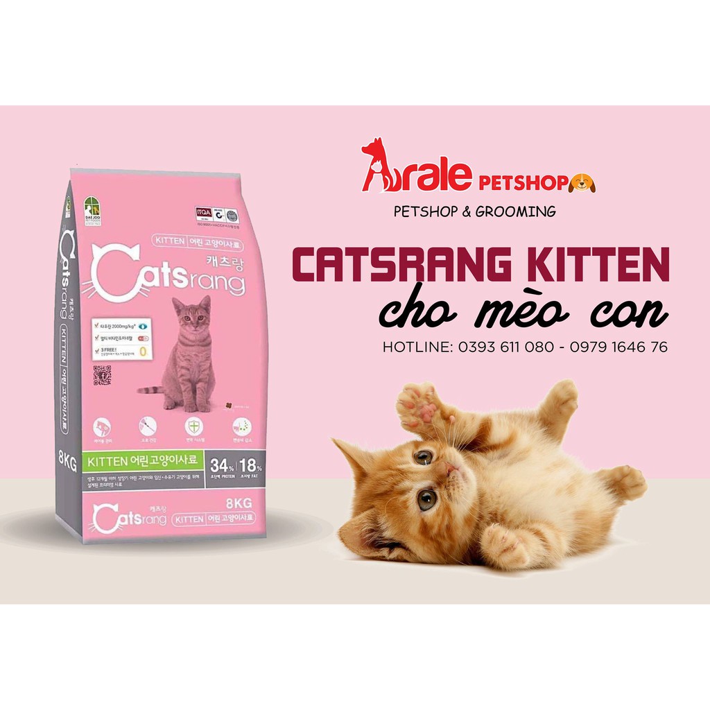 Thức ăn hạt cho mèo con CATSRANG KITTEN Hàn Quốc