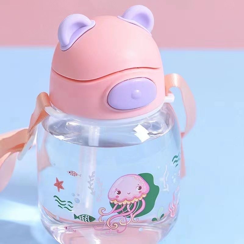 Bình Uống Nước 320ml Có Ống Hút