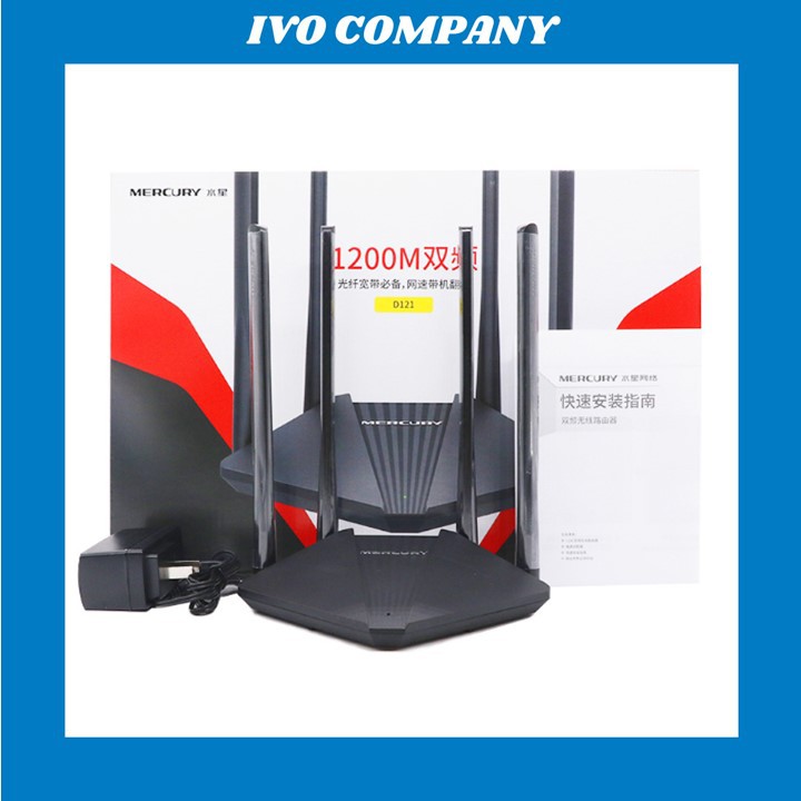 [Mã 154ELSALE2 giảm 7% đơn 300K] Router Phát Sóng WIFI Chuẩn AC 100Mbps Mercury D121