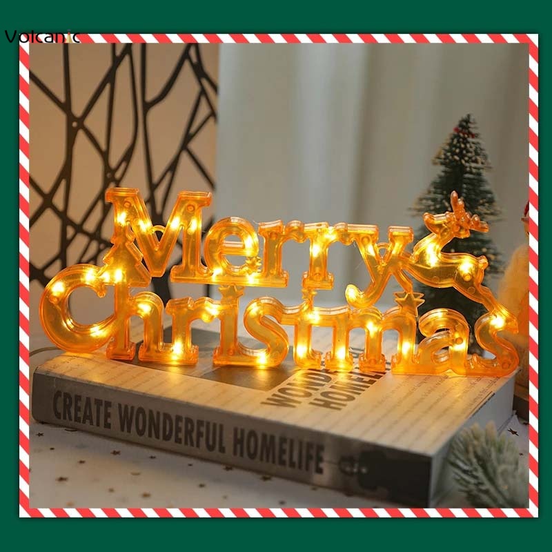 Dây đèn hình chữ Merry Christmas trang trí nhà cửa dịp giáng sinh