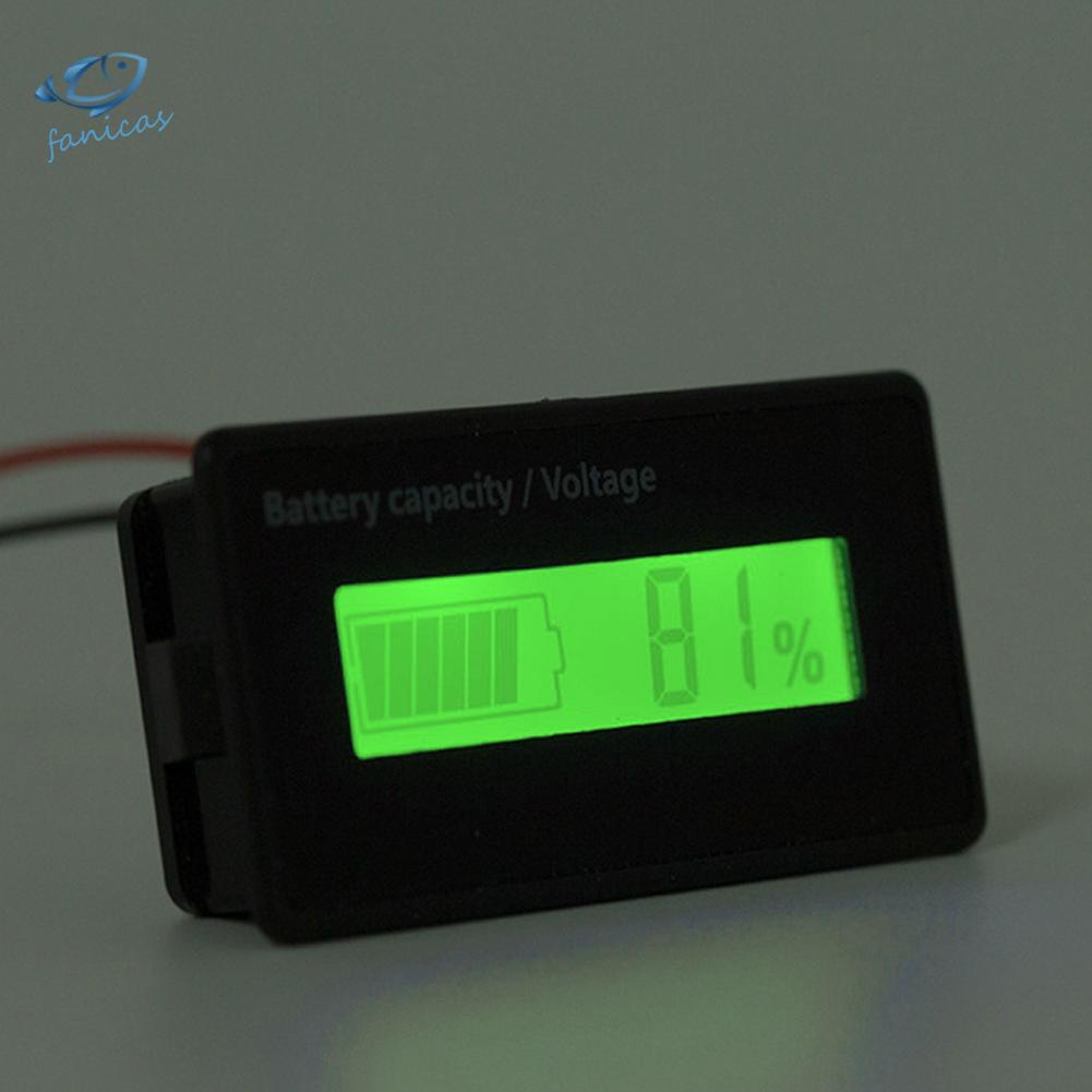 Vôn kế đo dung lượng pin Lithium có màn hình LCD màu xanh lá