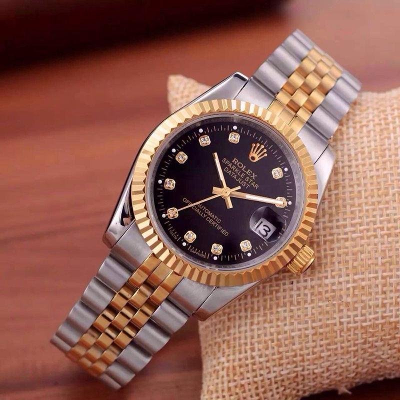 Luxury Brand Rolex Classic Gold Silver Datejust Women Men Alloy Watch Aa Watches