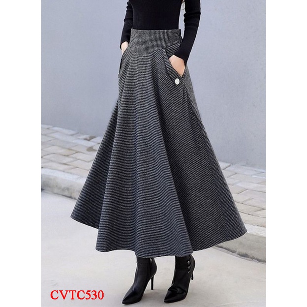 Chấn Váy Dáng Xòe, Dáng Dài Kiểu Dáng Thanh Lịch Hàng Thiết Kế Cao Cấp