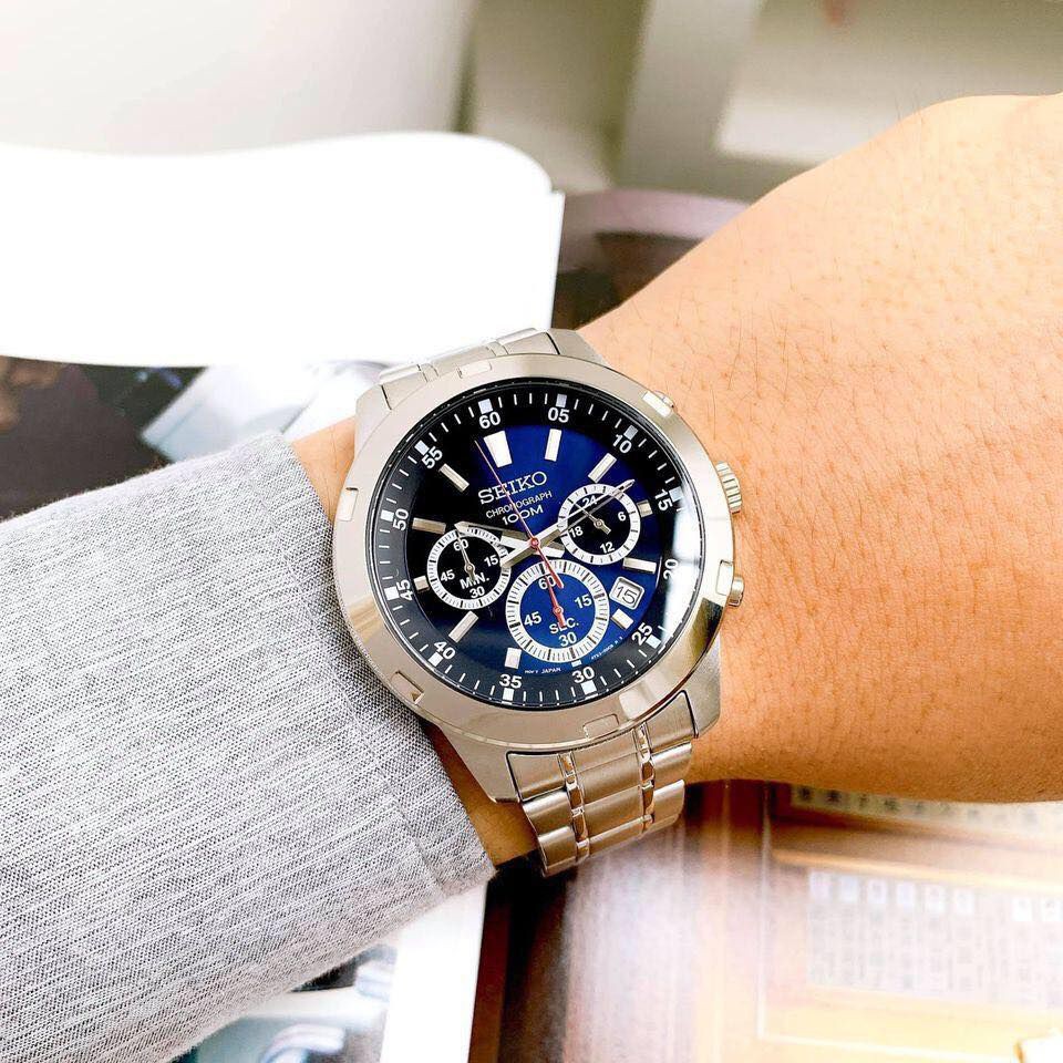 Đồng hồ nam Seiko Chronograph SKS603P1 dây thép, mặt kính Hardlex Crystal , chống chầy , chống nước .