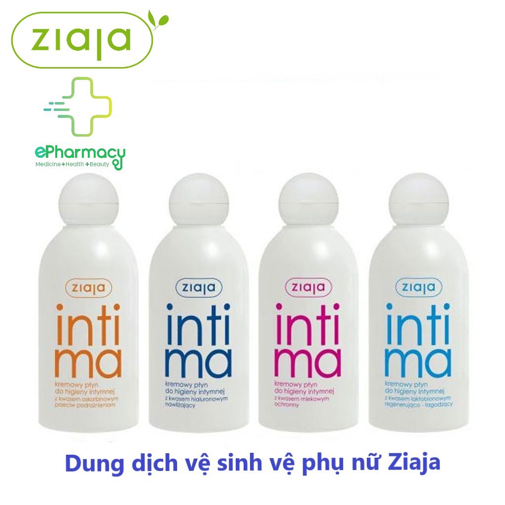 Intima Ziaja 200ml - Dung dịch vệ sinh intima dạng sữa giúp trẻ hóa vùng kín